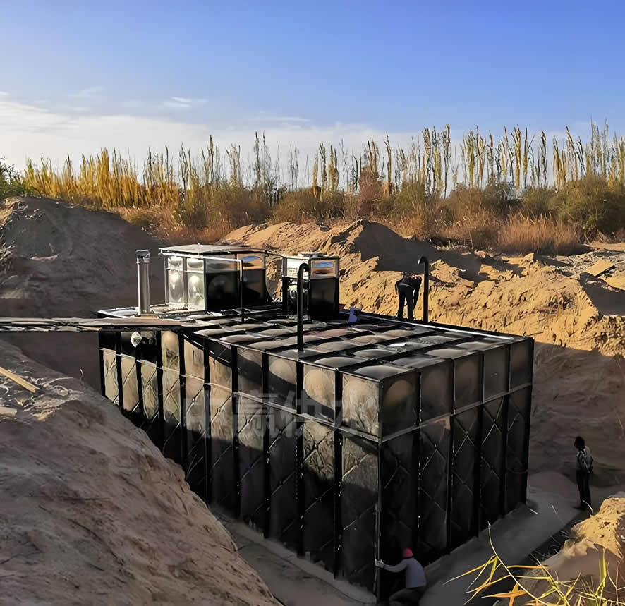 室外一體化消防供水泵站安裝于建筑室外綠化帶或地下空間，省地、易維護(hù)